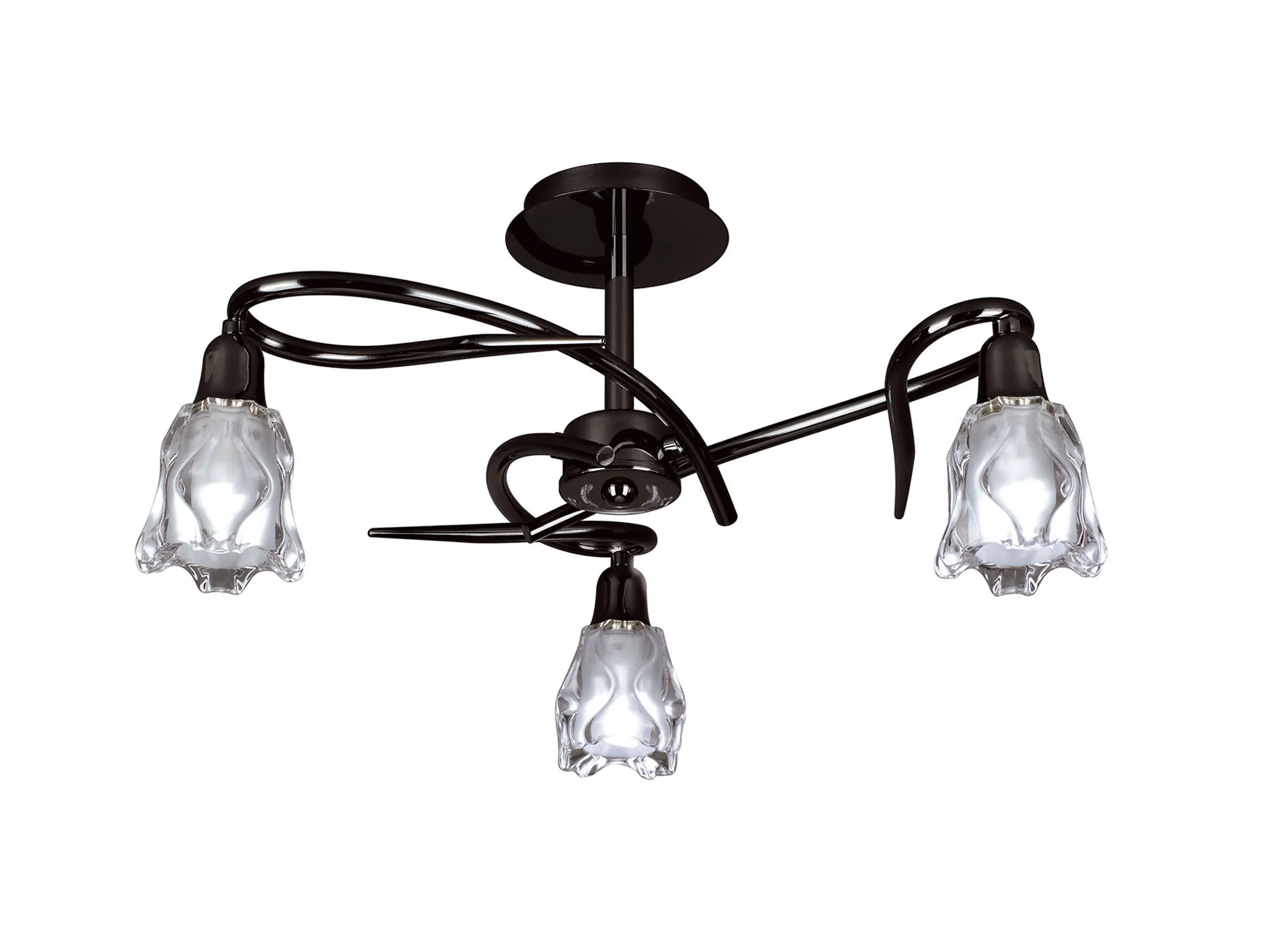Amel Black Chrome Ceiling Lights Mantra Semi Flush Fittings